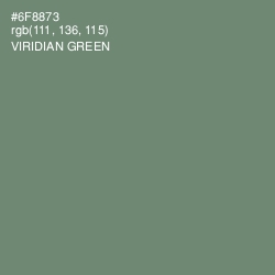 #6F8873 - Viridian Green Color Image